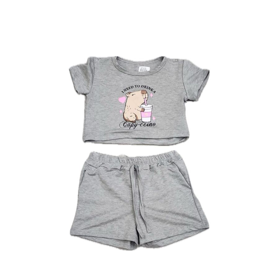 CONJUNTO PERSONAGEM CAPIVARA- MENINA