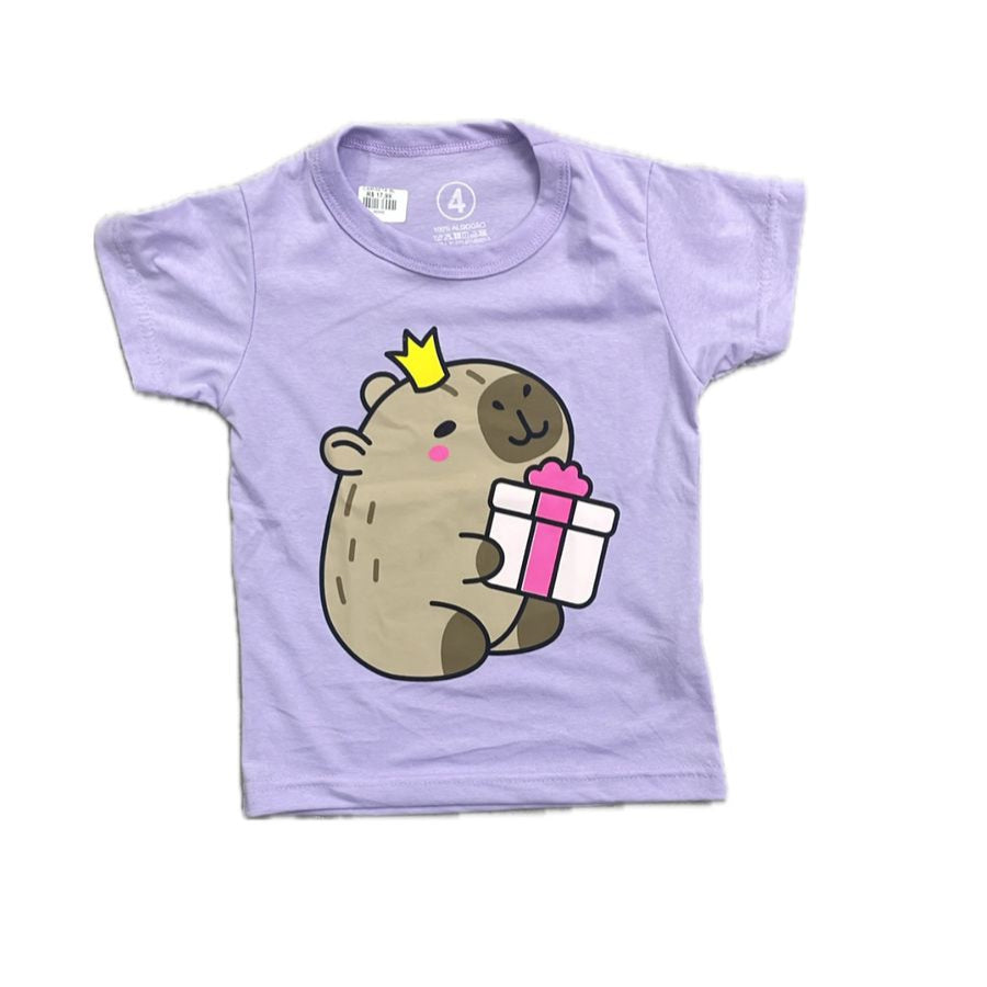 CAMISETA PERSONAGEM CAPIVARA - MENINA