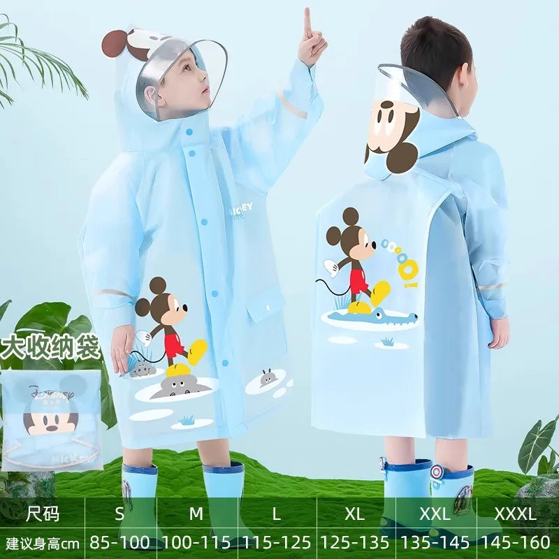 Capa de Chuva Infantil Disney – Modelos Elsa e Homem-Aranha | Impermeável com Espaço para Mochila | Unissex
