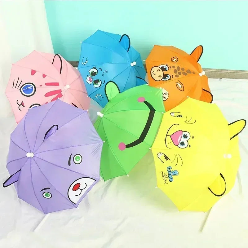 Guarda-Chuva Infantil com Orelhinhas de Animais – Proteção UV, Leve e Divertido | Presente para Meninos e Meninas