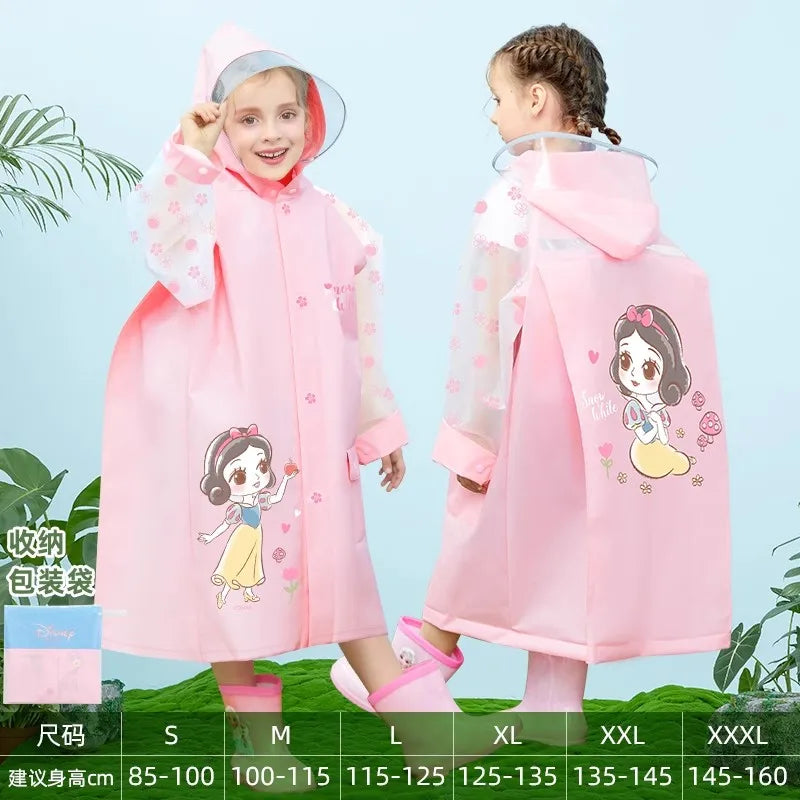 Capa de Chuva Infantil Disney – Modelos Elsa e Homem-Aranha | Impermeável com Espaço para Mochila | Unissex