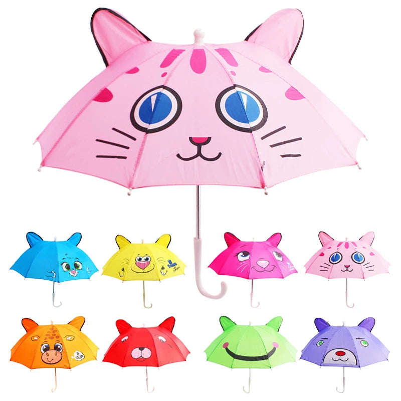 Guarda-Chuva Infantil com Orelhinhas de Animais – Proteção UV, Leve e Divertido | Presente para Meninos e Meninas