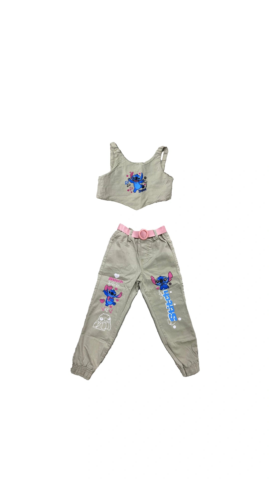 CONJUNTO JEANS PERSONAGEM STITCH - MENINA