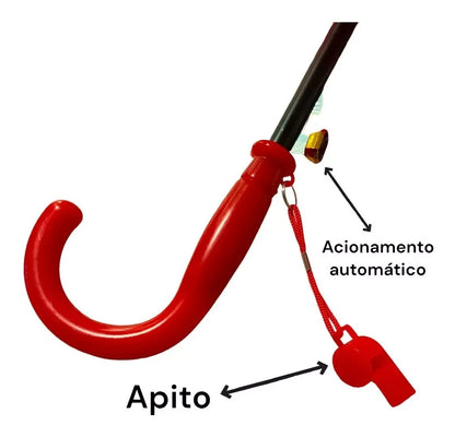 Guarda-Chuva Infantil Automático com Estampa de Aranha – Resistente ao Vento e com Apito Divertido | Modelo L & Q