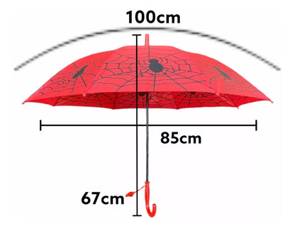 Guarda-Chuva Infantil Automático com Estampa de Aranha – Resistente ao Vento e com Apito Divertido | Modelo L & Q
