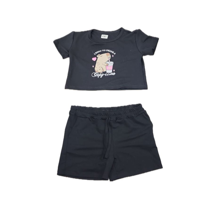 CONJUNTO PERSONAGEM CAPIVARA- MENINA