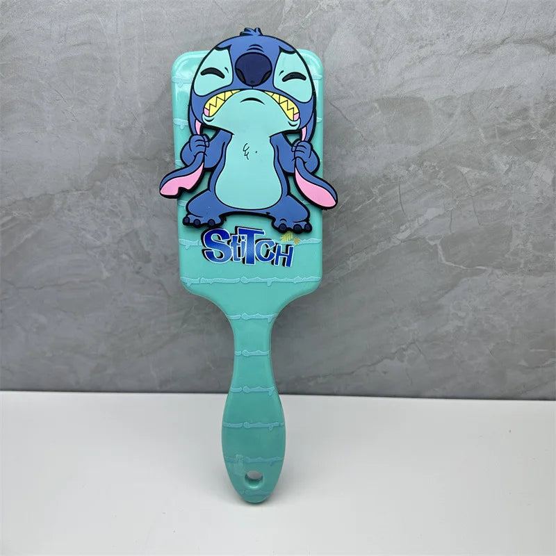 Escova de Cabelo Disney Lilo & Stitch – Modelo Massageador com Almofada de Ar | Estampa Stitch | Para Crianças e Estudantes