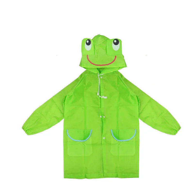 Capa de Chuva Infantil com Estampa de Animais – Impermeável e Dobrável | Unissex