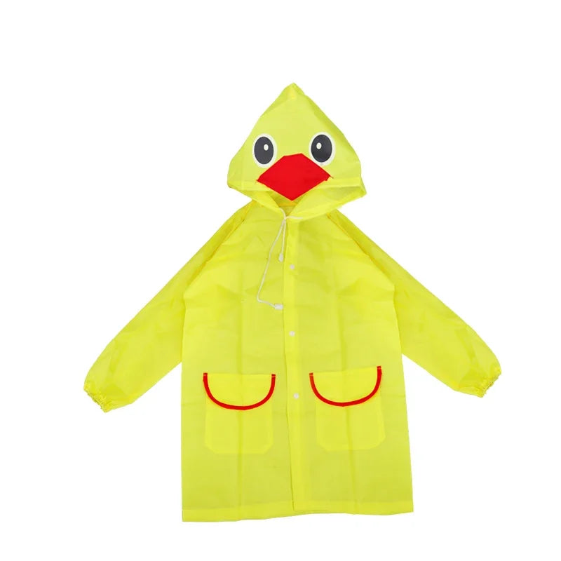 Capa de Chuva Infantil com Estampa de Animais – Impermeável e Dobrável | Unissex