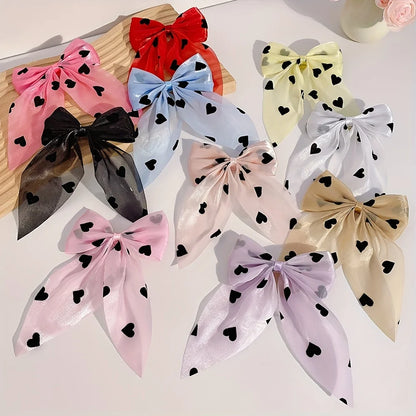 Kit com 10 Presilhas de Cabelo "Love" – Estilo Doce, Não Puxa o Cabelo | Para Meninas de 7 a 13 Anos Marca: NoEnName_Null