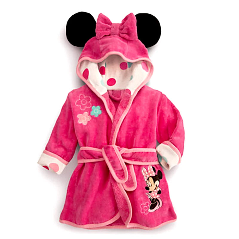 Roupão Infantil de Inverno Minnie – Pijama Quentinho em Flanela | Para Meninas de 4 a 6 Anos