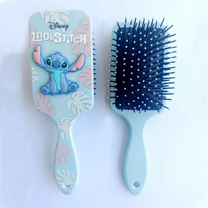 Escova de Cabelo Disney Lilo & Stitch – Modelo Massageador com Almofada de Ar | Estampa Stitch | Para Crianças e Estudantes