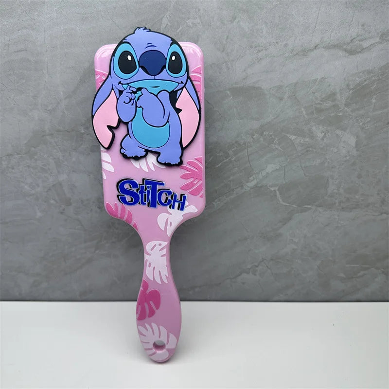 Escova de Cabelo Disney Lilo & Stitch – Modelo Massageador com Almofada de Ar | Estampa Stitch | Para Crianças e Estudantes