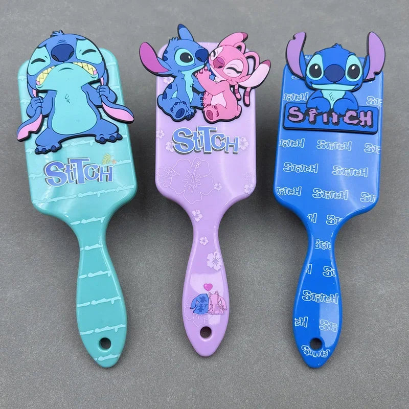 Escova de Cabelo Disney Lilo & Stitch – Modelo Massageador com Almofada de Ar | Estampa Stitch | Para Crianças e Estudantes