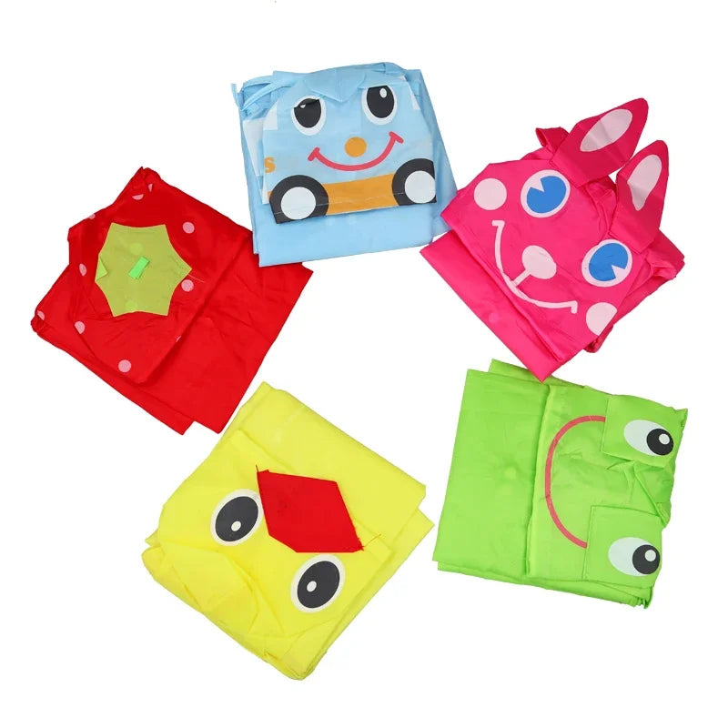 Capa de Chuva Infantil com Estampa de Animais – Impermeável e Dobrável | Unissex
