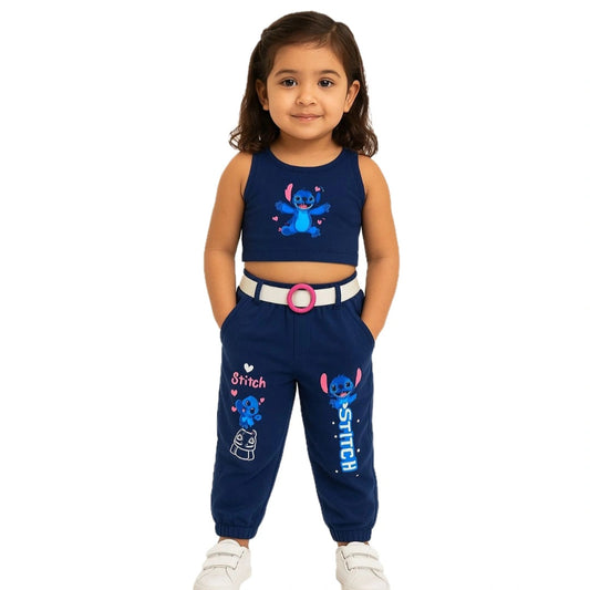 CONJUNTO JEANS PERSONAGEM STITCH - MENINA