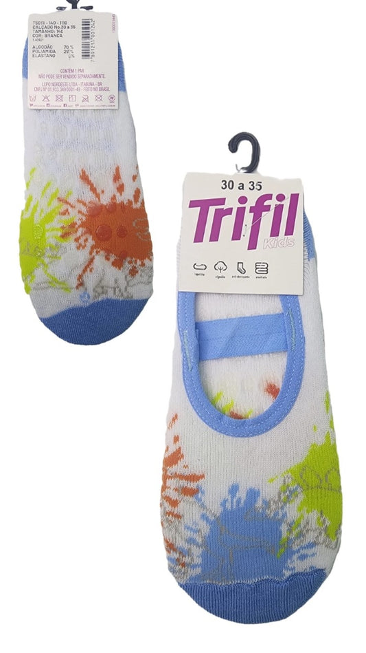 MEIA DE PILATES INFANTIL ESTAMPADO - MENINA