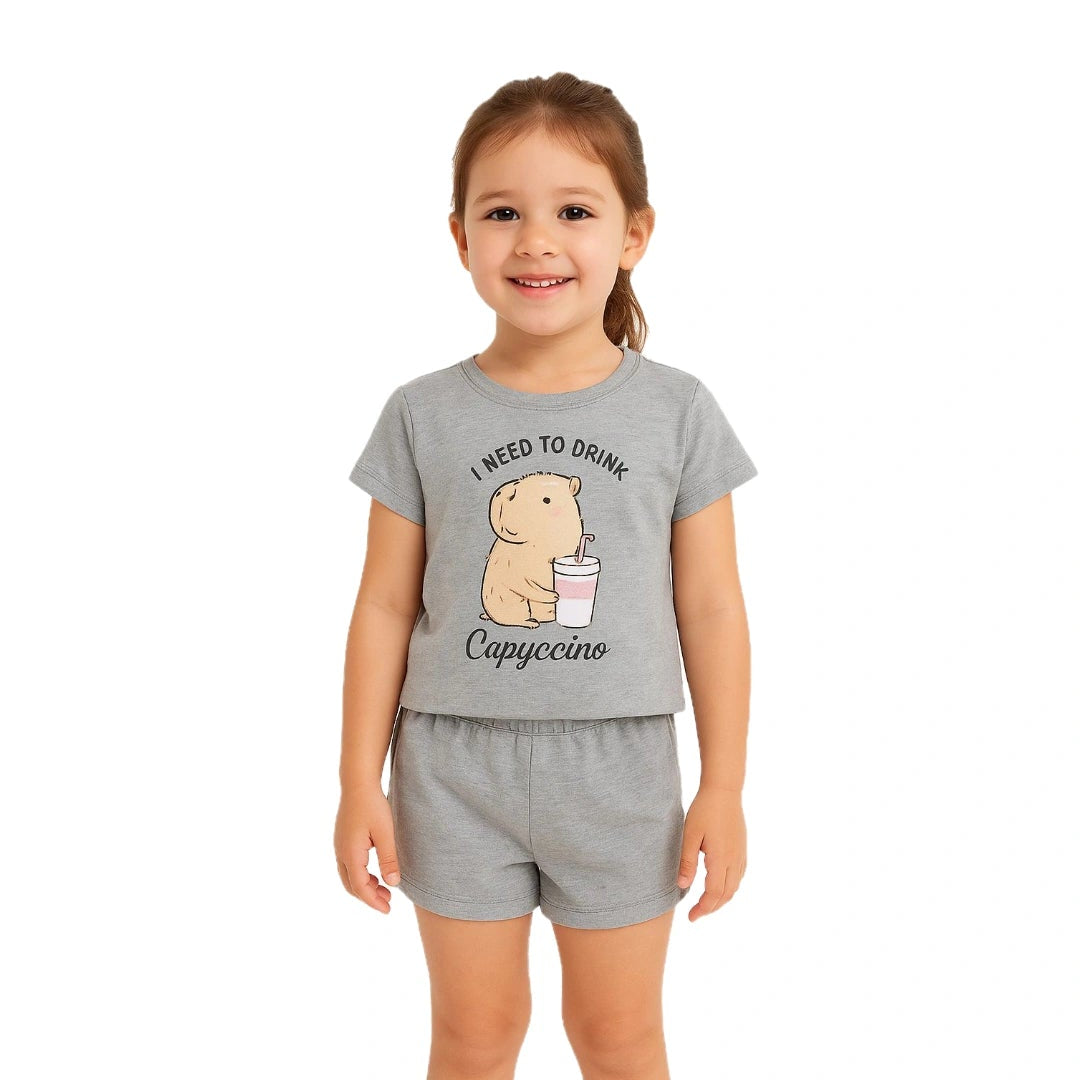 CONJUNTO PERSONAGEM CAPIVARA- MENINA