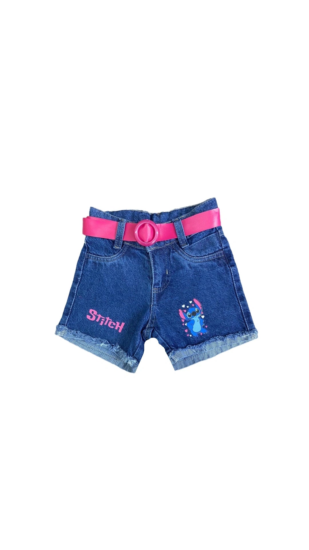 SHORT JEANS PERSONAGEM STITCH - MENINA